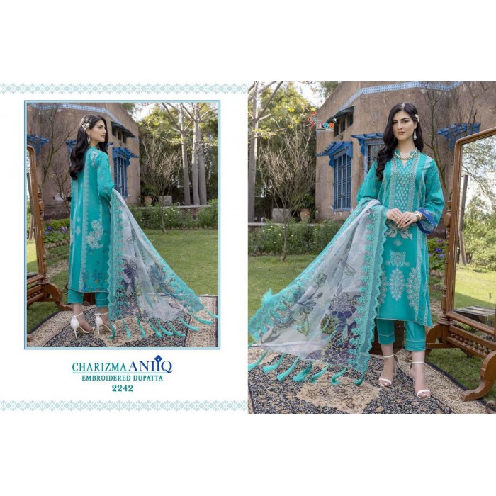 Shree Fabs Charizma Aniiq Pure Lawn Cotton Pakistani Salwar Suits